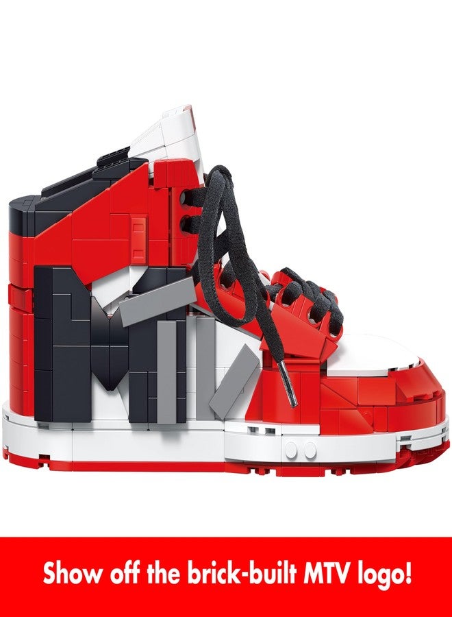 Brickcraft Officially Licensed MTV Icon Sneaker with Shoe Laces in Shoe Box Packaging 561 Pieces Multicolored Brick Building Set - Image 4